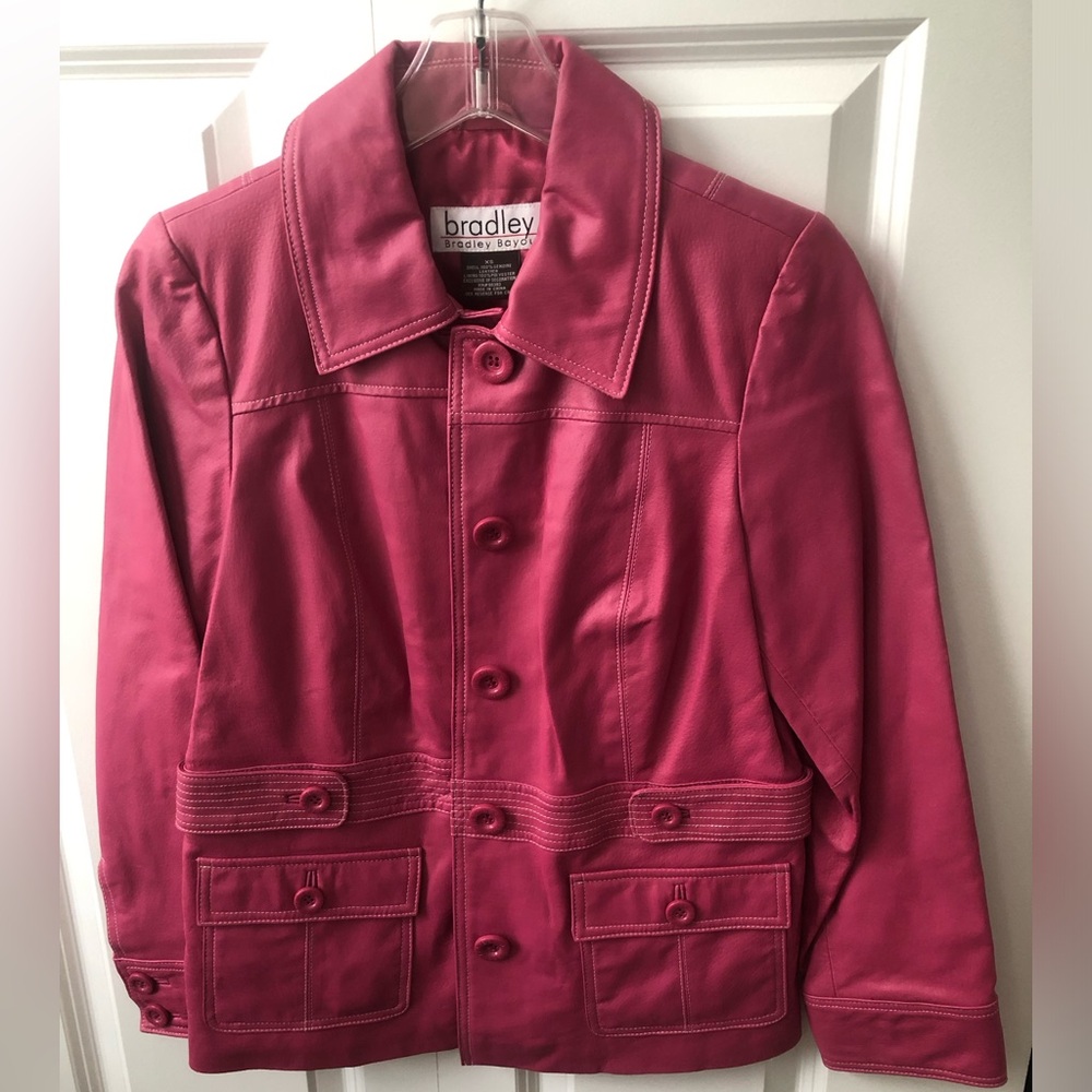 Bradley Bayou Pink Leather jacket, XS, Women’s